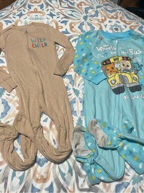 Old Navy Tan 'Wild Child' Footed One-Piece